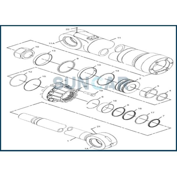 370-1932 3701932 Seal Kit For Cylinder 353-9616 C-A-T E374D E374FL E385B E385C E390D E390FL
