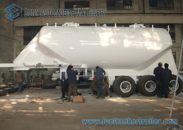 Cheap SS 304 / AL5083 35M3 Conoid Dry Bulk Tanker Trailer with WABCO ABS Braking system for sale