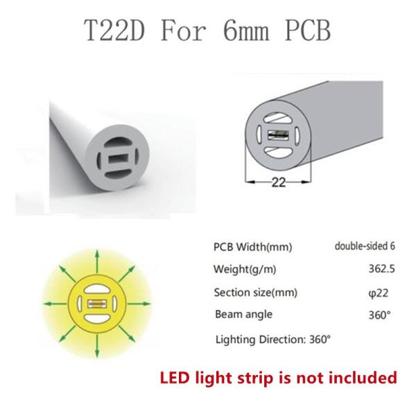 Top Bending Warm White Neon Flex DC 12V IP65 Waterproof 8x16mm 120 LEDs/M Full Bundle