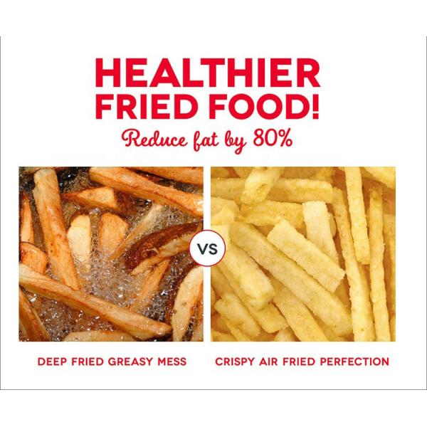 3.5 L Hot Air Fryer Cooker With Temperature Control / Non Stick Fry Basket