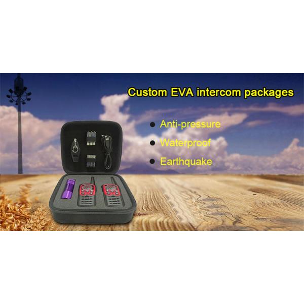 Custom PU Leather EVA Tool Case Intercom Package With Soft Lining Layer