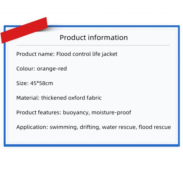 Polyester Life Jacket Portable Thickened Flood Control Large Buoyancy Foam Life Jacket