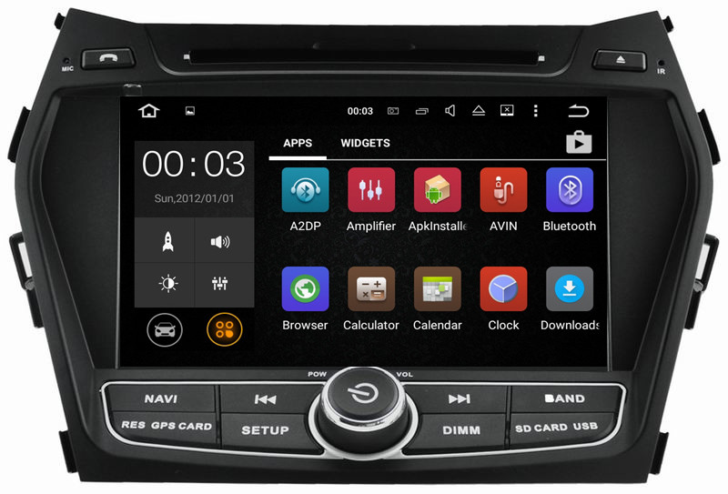 Ouchuangbo car multimedia stereo Head unit android 7.1 for Hyundai IX45 2012 with 3g wifi 16GB Flash dual zone AUX