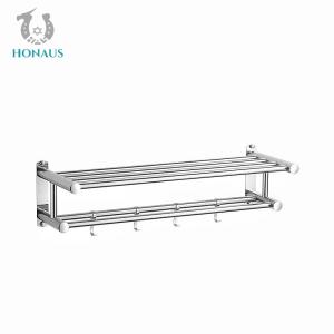 Quality ISO Drill Or Drill Free Towel Bar Stainless Steel Towel Rack Anti Corrosion wholesale