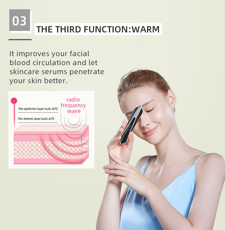 Vibration Ultrasonic Rf Eye Massager Device 4hrs Charging