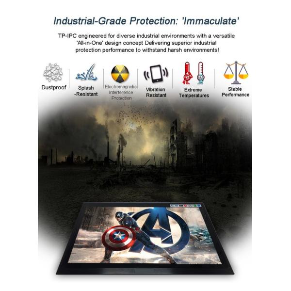 15.6 Inch Embedded Industrial Android Touchscreen Monitor 1920*1080 Capacitive Multi Touch LCD Waterproof Business Series with USB Input