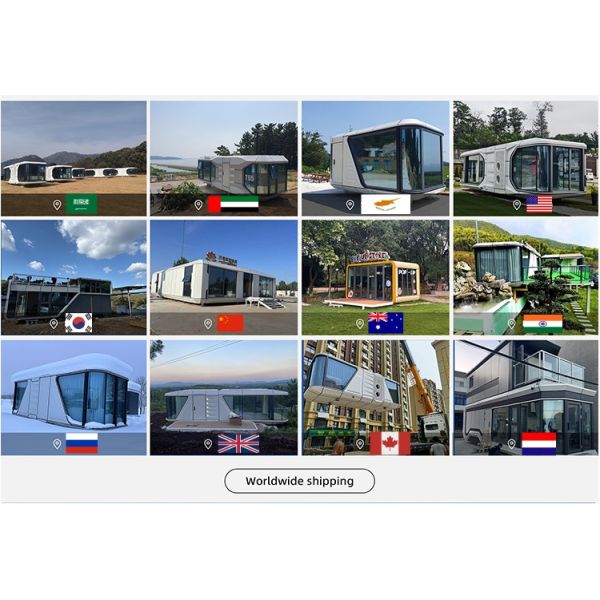 Russia Custom Luxury Capsule House Quick Install Modular Prefab Pod Home / Mobile Apple Cabin Factory