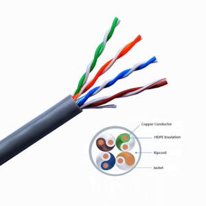 China 305m Cat 5e Ethernet Lan Cable 0.51mm Conductor 99.99% Pure Copper on sale