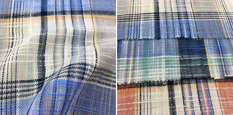 54 Inch Yarn Dyed Cotton Check Shirt Fabric Shirt Linen Fabric Sustainable