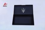 Soft Touch Lamination Jewelry Gift Boxes , Deep Blue Filp Type Customized Paper