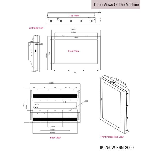 Intelligent Floor Standing Outdoor Advertising LCD Display 75 Inch