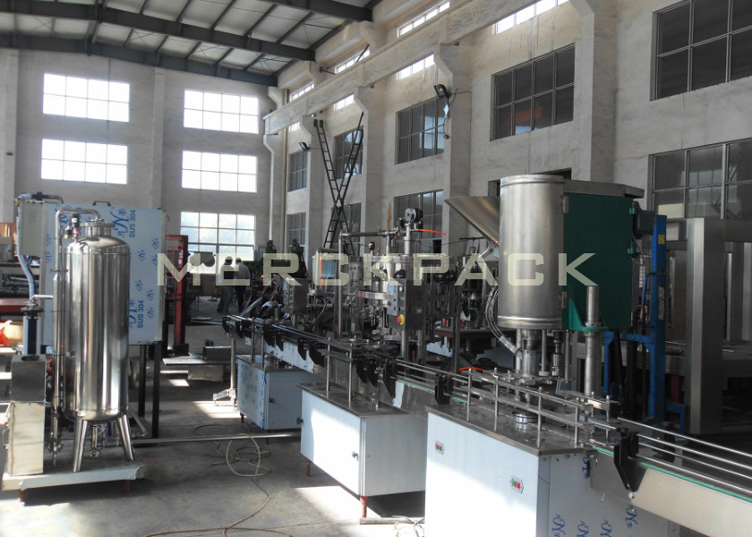 Small Scale Carbonated Drinks Filling Machine / Carbonated Soft Drinks Bottling