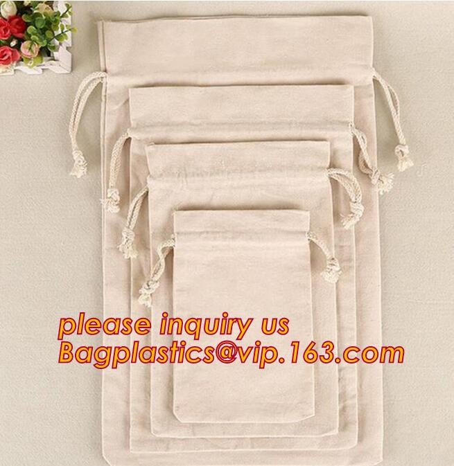 Canvas Cotton Natural Shopper Handle Rope Shoulder Tote Bag,Canvas Tote Rope Handle Drawstring Cotton Bag bagease packag