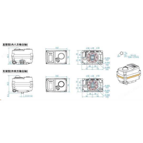 PO-DC Innovative Small Electric Actuator 15 Seconds Travel Time outdoor linear actuator