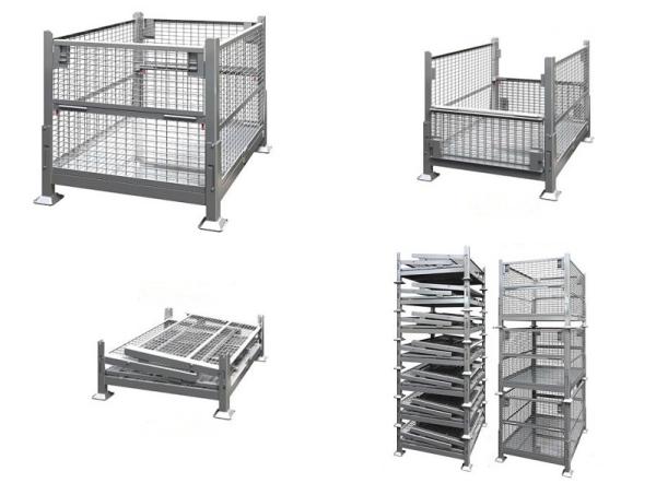 Collapsible Stackable Steel Pallet Container,Warehouse Cage,Box,Stillage Mesh