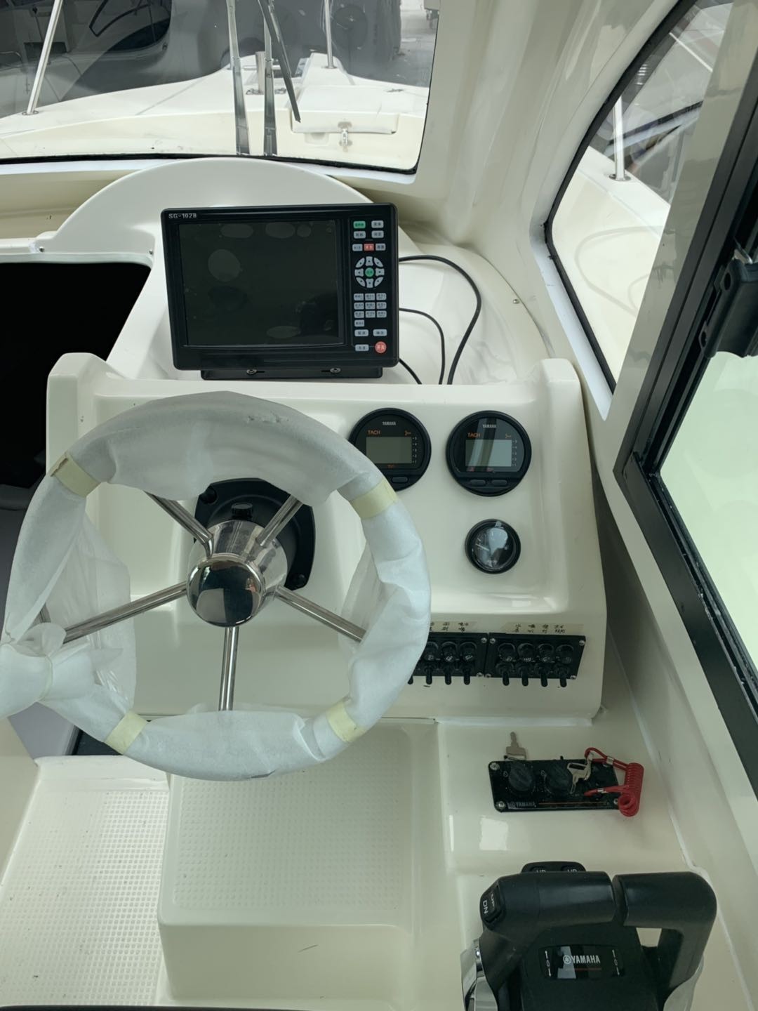 2023 new 27ft fiberglass hull boat for fishing and relaxing with cabin