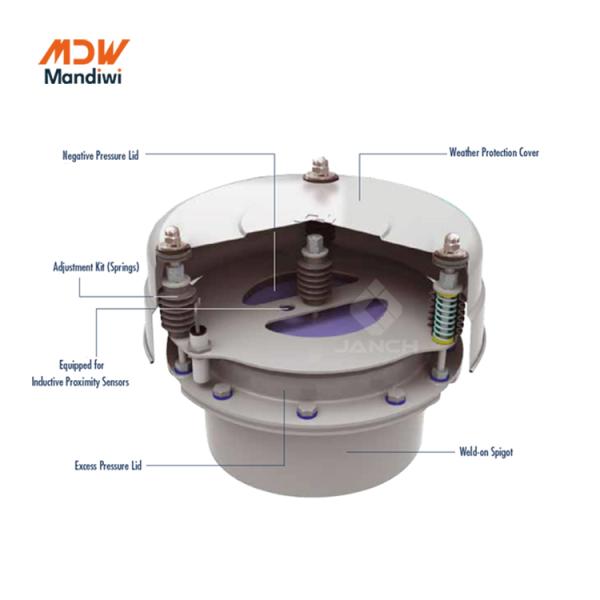 Spring Loaded Pressure Relief Valve 273mm For Low Temperature Media In Cement Tank