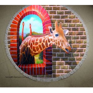 Quality microfiber round beach towel , customer design ,150cm,900g/pc wholesale