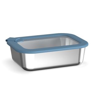 Quality 304 Stainless Steel Food Container 1L Leakproof with Silicone Lid wholesale