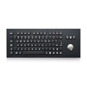 China Terminal Kiosk Stainless Steel Keyboard Vandal Proof Black Metal Keyboard on sale
