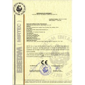 Zhejiang Zhongjie Machinery Technology Co., Ltd. Certifications