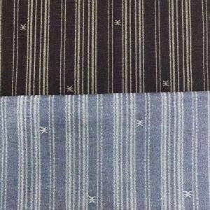 Quality Yarn Dyed Print Striped Denim Cotton Fabric For Jeans Indigo Blue wholesale