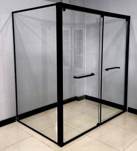 China 1.0mm Thickness Double Sliding Door With Angle Return Aluminium Shower Profiles on sale