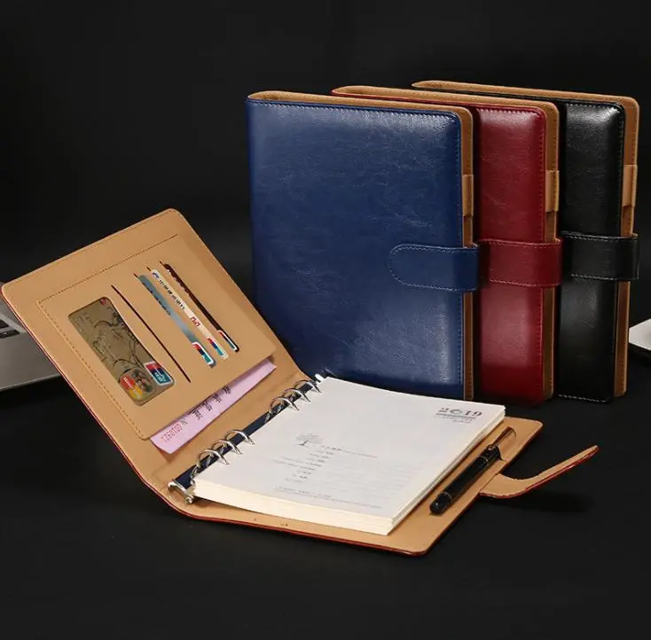 PU Leather Custom Organizer Planner Loose-Leaf Binder Diary