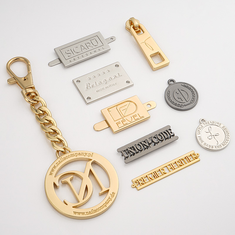 Custom Hanging Name Tag Sewing Button Metal Logo Label for Handbags User-Friendly Style