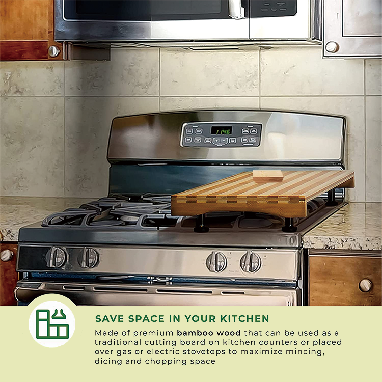 Chopping Blocks for Commercial Buyers Multi-Functional Bamboo Countertop Cutting Board