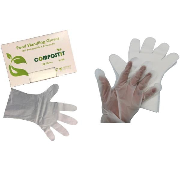 EN13432 PBAT Corn Starch Protective Packaging Compostable Disposable Gloves