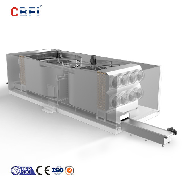 Frozen IQF Spiral Freezer Customized Steel Belt Stainless Power Freezer