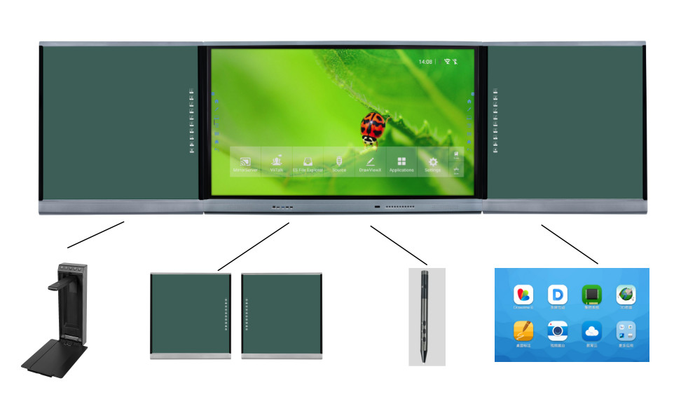 IBoard Factory Wholesale Intelligent Interconnected Recordable Shareable Blackboard Interactive Whiteboard Solution For School Collaborative