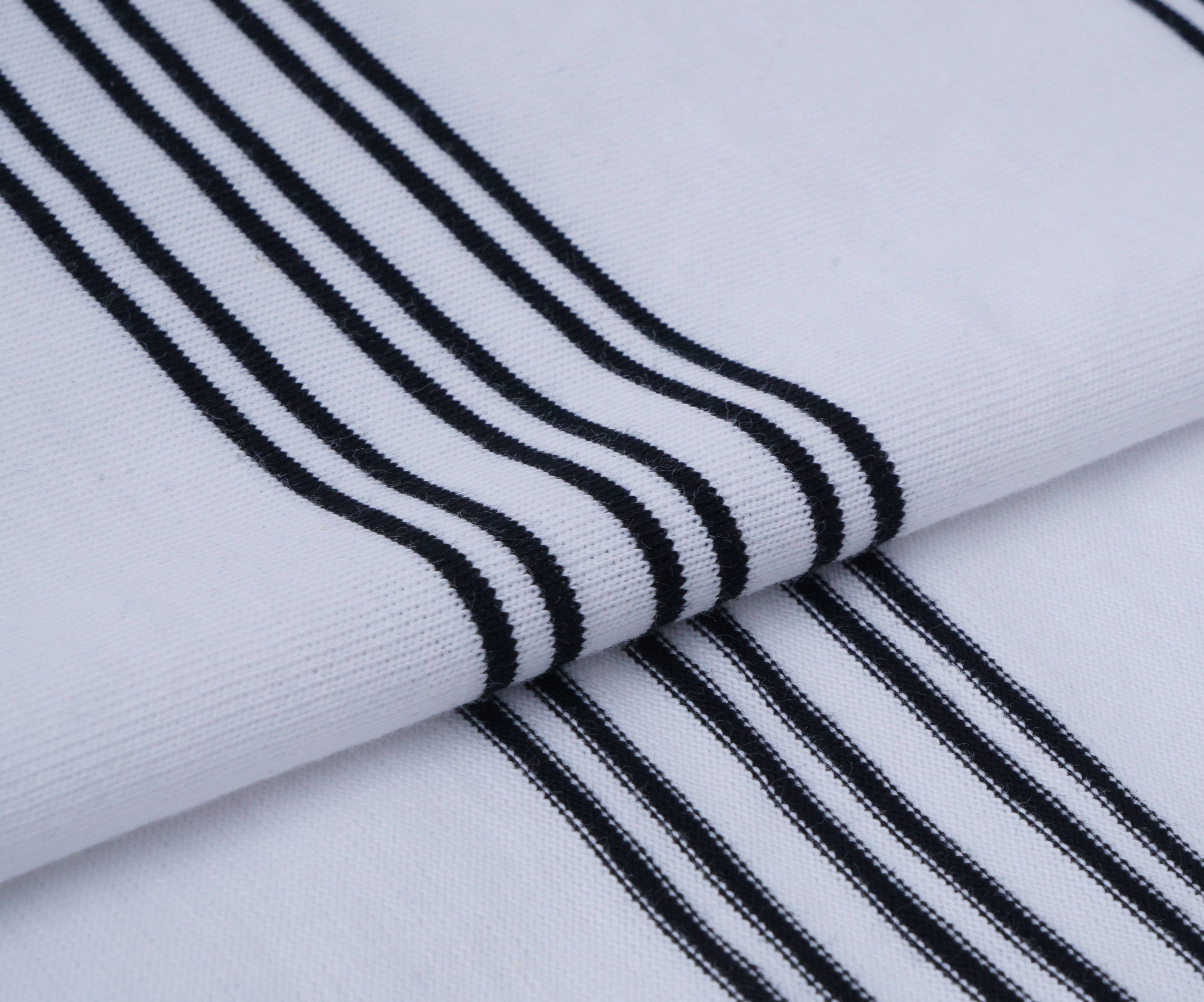 Multicolor Skin-Friendly Anti-Wrinkle Crisp Striped Knit Fabric For T-Shirt