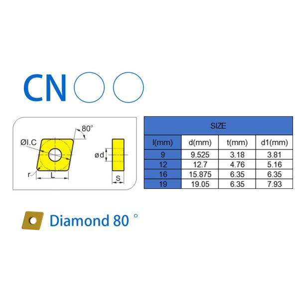 Black CNC Blade Square Carbide Inserts For Steel Finishing CNMG120404-FV