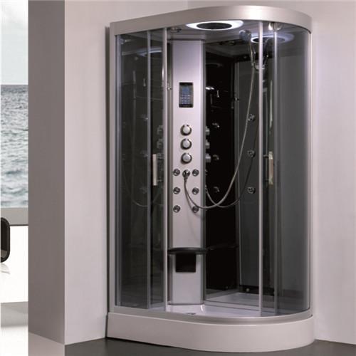 Cheap All In One Shower Stall P Shaped Shower Enclosure With Sitting Tub Sanitary Ware for sale