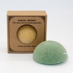 OEM ODM Vegetable Fibre Konjac Green Tea Sponge For Acne Prone Skin