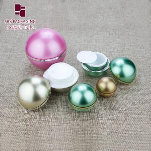 J010 ball shape designer plastic jars for cosmtic