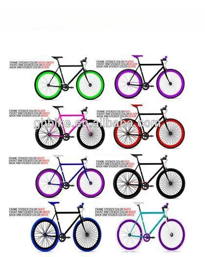13kg Gloss Weight 700C Fixed Gear Bike for Fixie Gear Bicycle Single Speed Road Bike