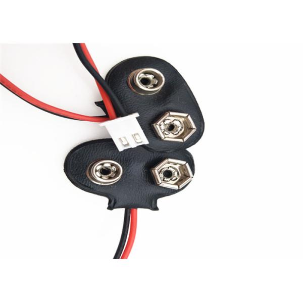 9V PVC Hard Top Type Battery Snap Custom Wire Harness With 2 Pins Connector To Jst Xh