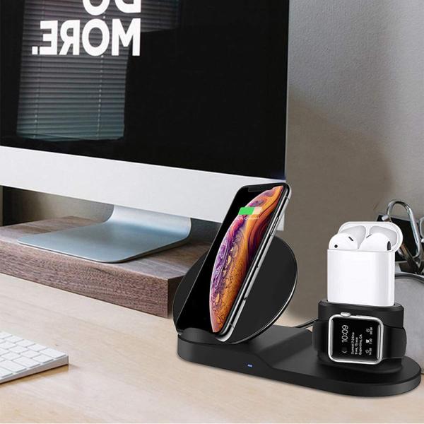 3 In 1 8cm Portable Wireless Charger For Apple Watch Series