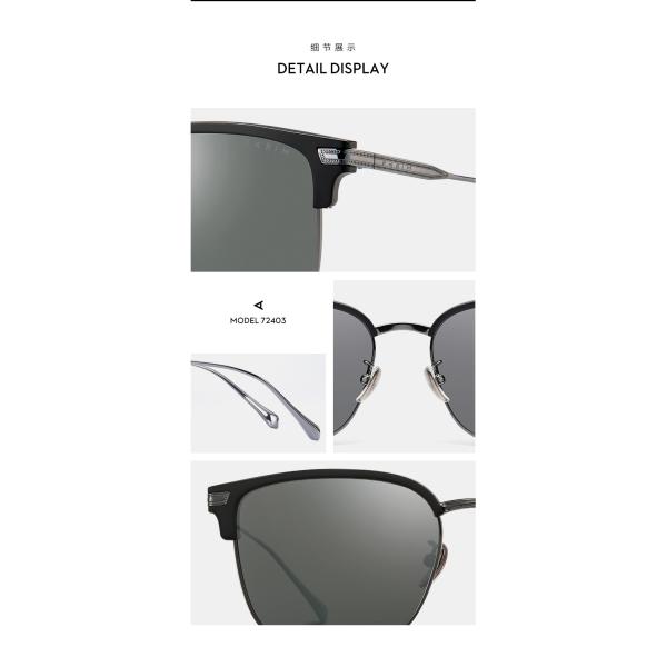 Half Frame Parim Polarized Sunglasses Unisex Metal PEI Mixture Optional Size