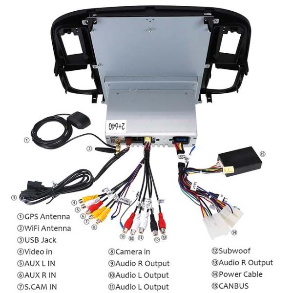 Android 9.0 Reverse Camera Interface TDA 7851 Car Navi Player 12.1 Inch