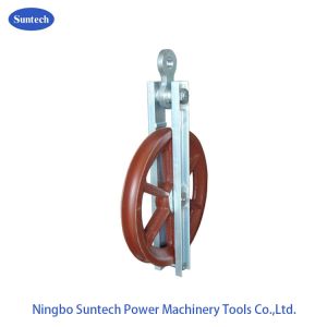 China 916mm 300KN Single Steel Sheave Conductor Stringing Blocks on sale