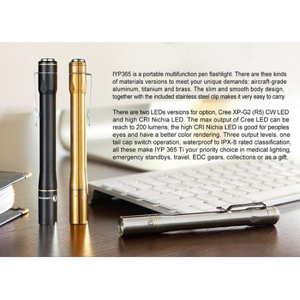 Pen Shape Mini LED Flashlight With Self Luminlous Ring 900 CD Beam Intensity
