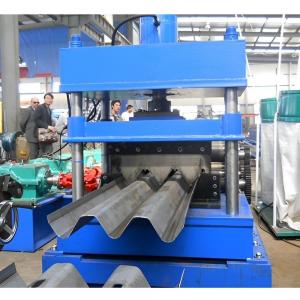 China 310mm 2 Waves Guardrail Roll Forming Machine Crash Barrier Hydraulic Punching on sale