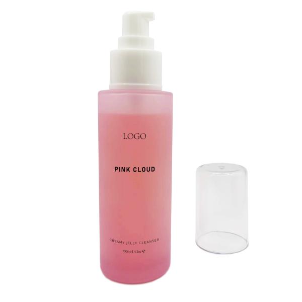 Private Label Face Deep Wash Pink Cloud Cleansing Lotion Gentle Whitening Facial Cleanser