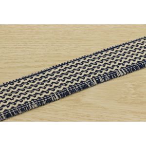 China 35mm Woven Tapes Multifunctional Ripple Fringe Trim Bohemian Style on sale