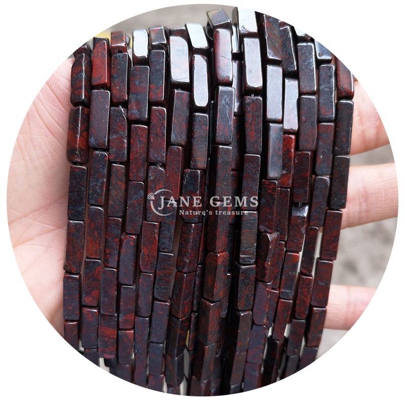 Wholesale Genuine Loose Gemstone Beads Rectangular Cuboid Loose Stone Beads Spacers Accessories for Diy Jewelry