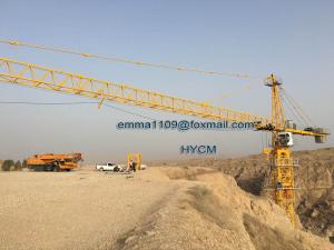 China TC7050 Monitoring System Tower Crane With Derricking Jibs 5m Mast Sections on sale